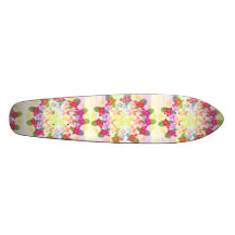 Cute Red Berry Garland Pattern Skate Deck