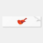 Cute Red Bird Bumper Sticker