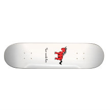 Cute red zebra custom skate board