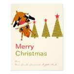 Cute Reindeer Mery Christmas Cards Invitation