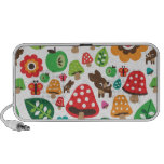 Cute retro deer and mushroom doodle speaker