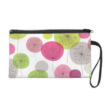 Cute retro flower summer pattern wristlet