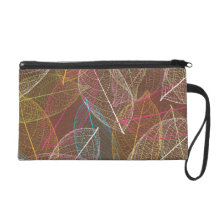 Cute retro nerve nature leaf pattern wristlet