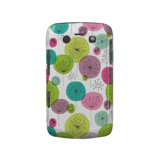 Cute retro owl and tree pattern design blackberry bold cover