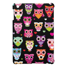 Cute retro owl pattern illustration ipad iPad mini covers