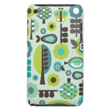 Cute retro pattern flowers ipod case barely there iPod covers