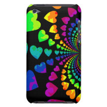 Cute retro rainbow hearts iPod touch covers