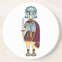 Cute Roman Gladiator Ornament Coaster