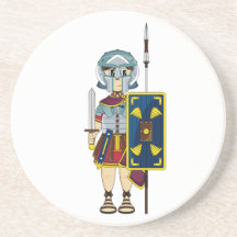 Cute Roman Gladiator Ornament Drink Coasters