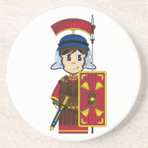 Cute Roman Soldier Ornament Coaster