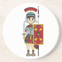 Cute Roman Soldier Ornament Drink Coasters