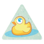 Cute rubber duck with bubbles sticker stickers