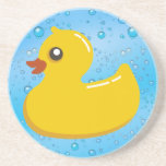 Cute Rubber Ducky/Blue Bubbles Coaster