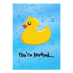 Cute Rubber Ducky/Blue Bubbles invitations