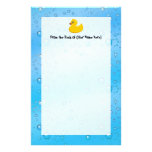 Cute Rubber Ducky/Blue Bubbles stationery