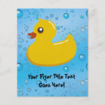 Cute Rubber Ducky/Blue Bubbles flyers