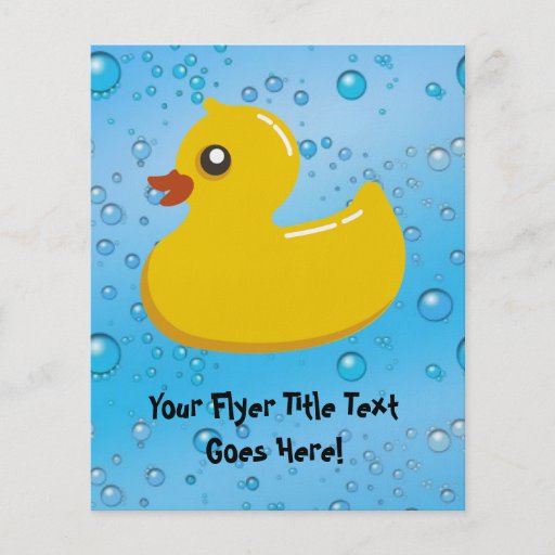 Cute Rubber Ducky/Blue Bubbles Flyers