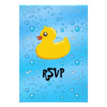 Cute Rubber Ducky/Blue Bubbles invitations