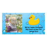 Cute Rubber Ducky/Blue Bubbles photo cards