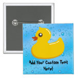 Cute Rubber Ducky/Blue Bubbles buttons