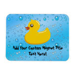 Cute Rubber Ducky/Blue Bubbles magnets
