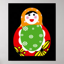cute Russian nesting doll Print