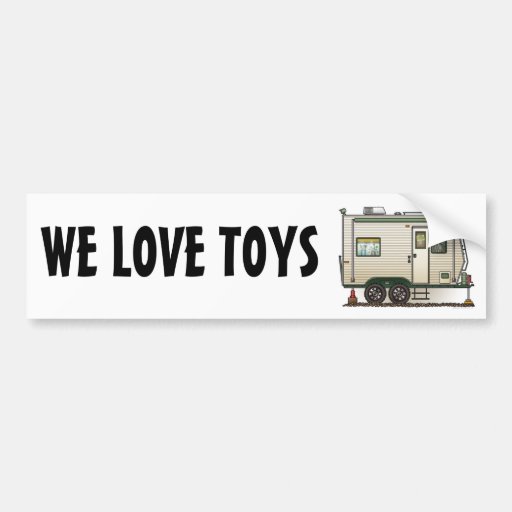 Cute RV Vintage Toy Haulier Camper Travel Trailer Bumper Sticker