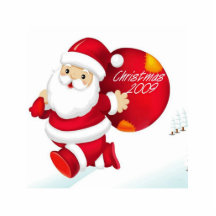 CUTE SANTA CHRISTMAS TREE ACRYLIC CUT OUT