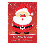 Cute Santa Claus flat card