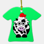 Cute santa cow ornaments