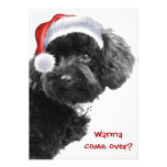 Cute Santa Dog l Christmas Party Custom Invites