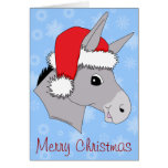 Cute Santa Hat Christmas Donkey Cards