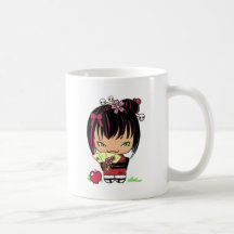 Cute Scary Miao - gothic kokeshi doll Mug