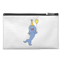 Cute Shark with Birthday Balloon. Travel Accessory Bag
