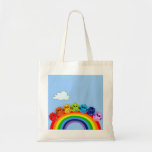 Cute shopping bag with rainbow owls