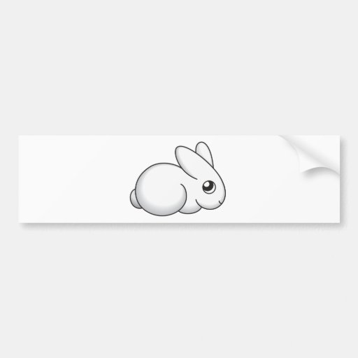 Cute Shy Bunny Bumper Sticker