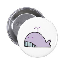 cute silly lavender whale buttons