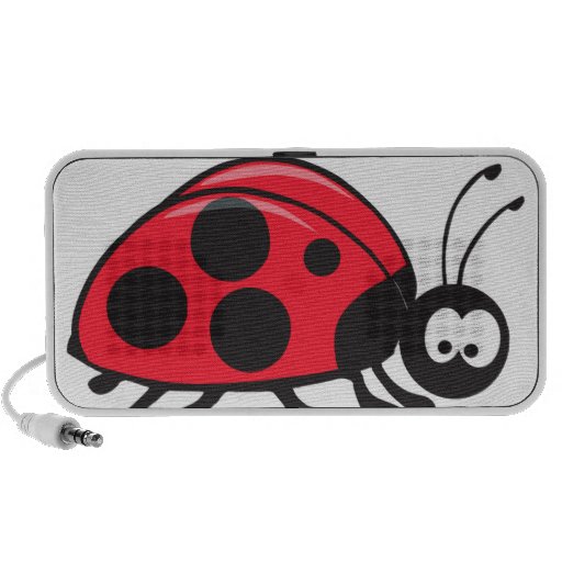 cute silly little ladybug notebook speakers