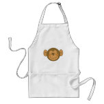 Cute Silly Monkey Face Apron