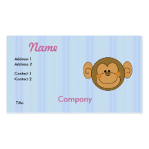 Cute Silly Monkey Face Business Cards