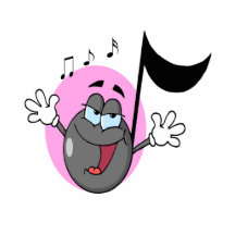 cute singing music musical note cartoon character photo cutout
