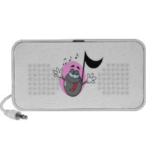 cute singing music musical note cartoon character iPod speakers