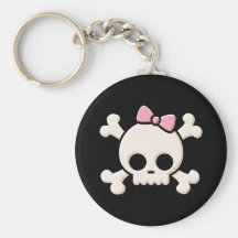 Cute Skull Girl Key Chains