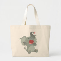 Cute Sleepy Cartoon Elephant  Bag