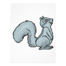 cute smiling grey squirrel personalised announcements
