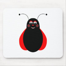Cute Smiling Ladybug Mousepad