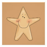 Cute Smiling Star Fish Cartoon Character Design Personalized Invitations