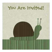 Cute Snail Invitation
