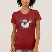 Cute Snowman Holiday T-shirt