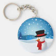 Cute Snowman Keychain